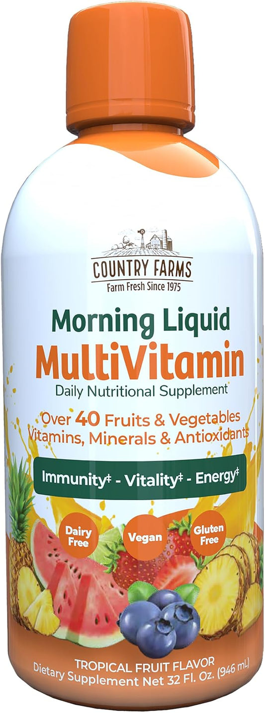 COUNTRY FARMS Morning Liquid Multivitamin, Vitamins 32 fl