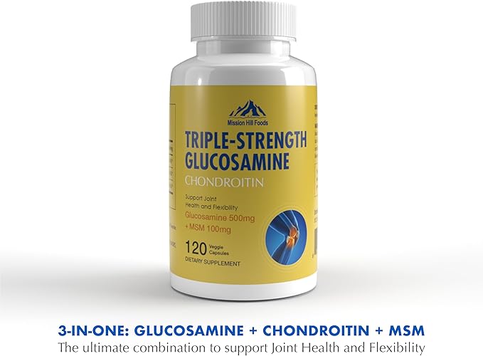 Glucosamine + Chondroitin + MSM 3-in-One 120 Count 8 Month