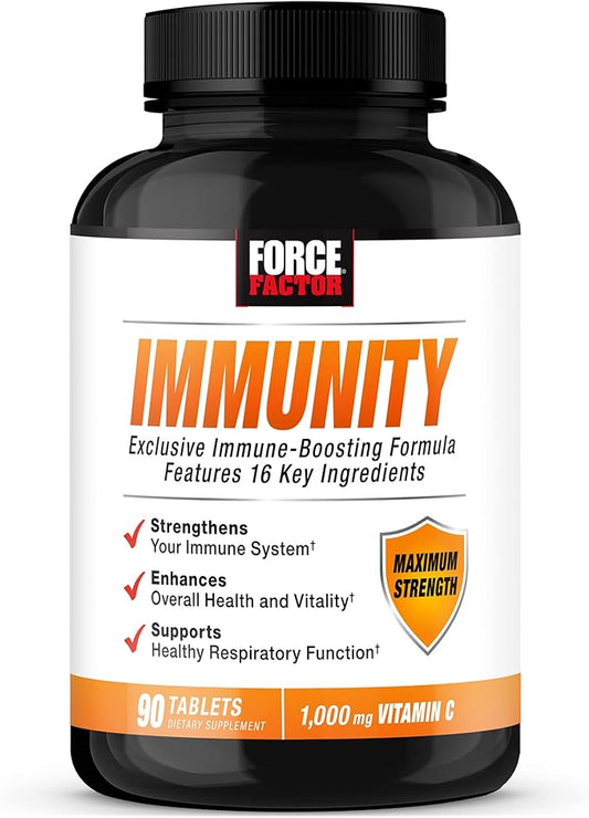 FORCE FACTOR Immunity, Immune Support Booster 1000mg of 90 Tablets
