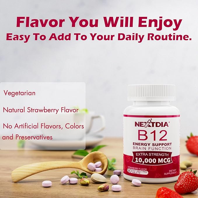 Vitamin B12 Sublingual, B12 Vitamins 10,000 B12 Support 270 Fast