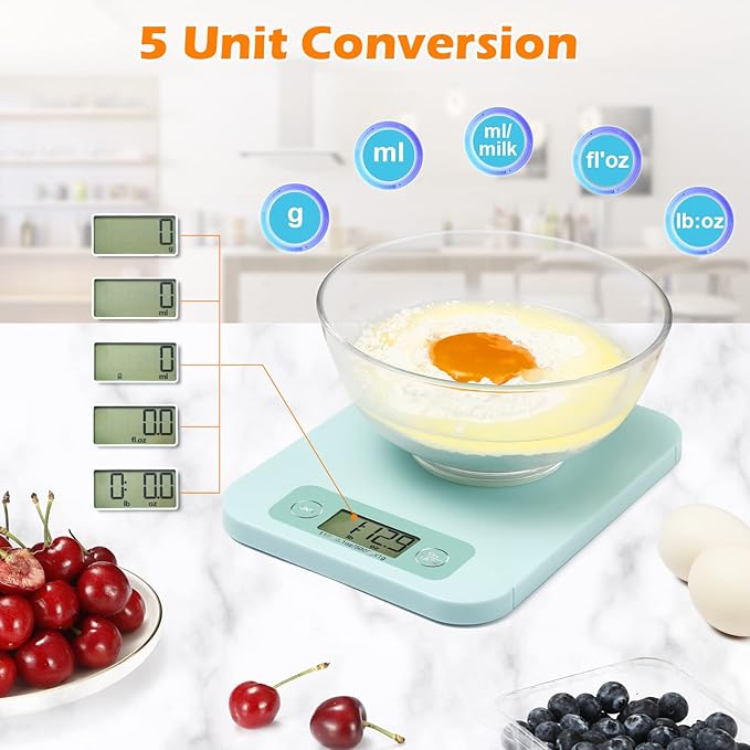 Smart Food Scales for Kitchen - Digital Food Scale with Nutritional Calculator Analysis App, Food Weight Scale Grams and Ounces, Food Scale for Weight Loss, Calories Counting, Meal Prep
