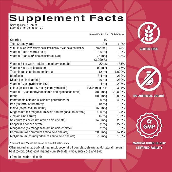 Celebrate Vitamins CelebrateONE 18 Chewables, 18mg Iron (30 Tablets)