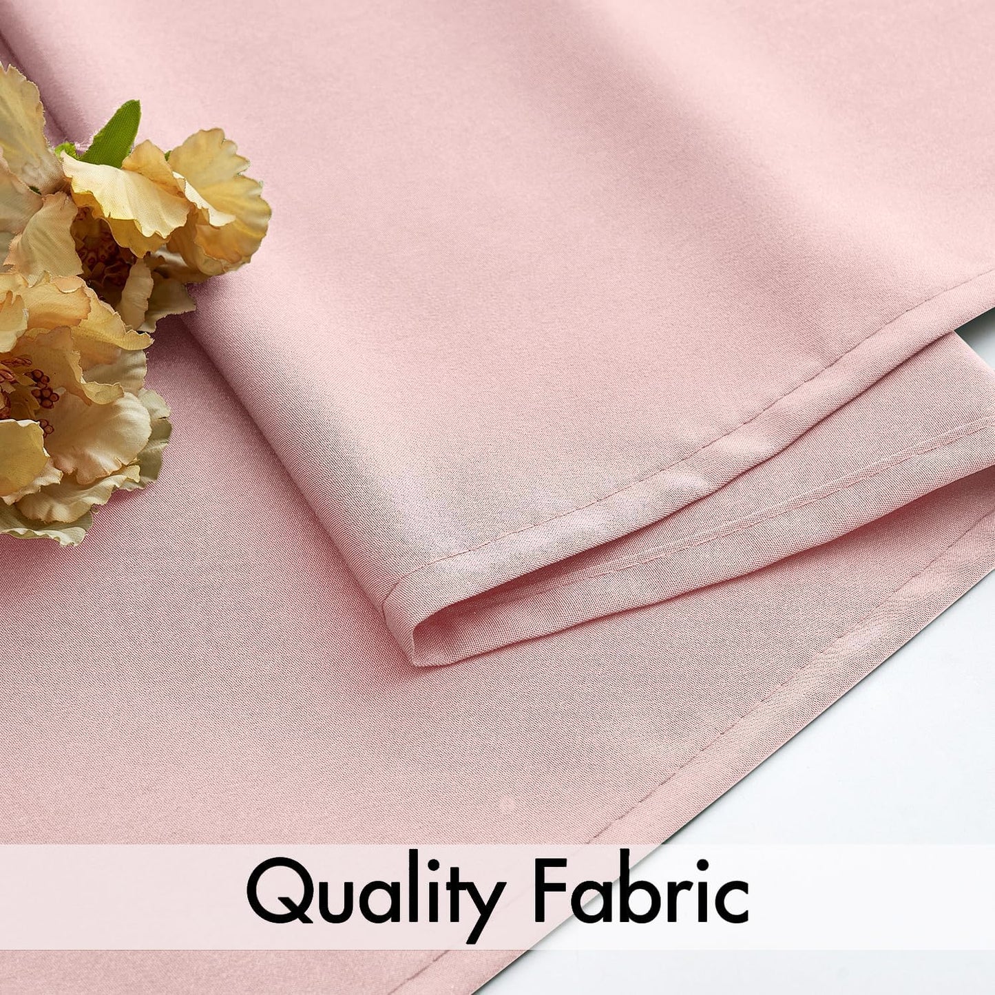 MIULEE Baby Pink Privacy Sheer Curtains That Let Light in 84 Inches Long Non-See-Through Semi Sheer Curtain Light Filtering Window Curtains Drapes for Living Room Bedroom 2 Panels Set 42 X 84