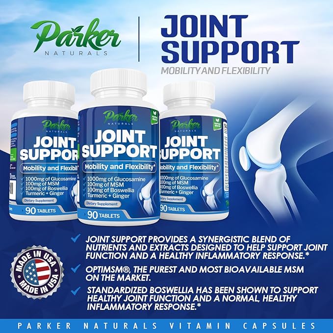 Joint Support Supplement with Glucosamine, Chondroitin, 90 Capsules