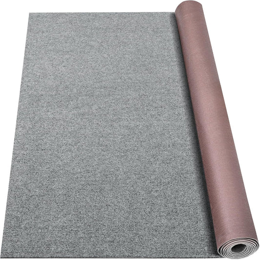Marine Carpet,5 FT x 10 FT Smoke Gray Indoor Outdoor Carpet 0.2" Thick Boat Carpet with Water-Proof TPE Backing, Non-Slide Outdoor Marine Carpet Roll for Home, Patio, Porch, Deck