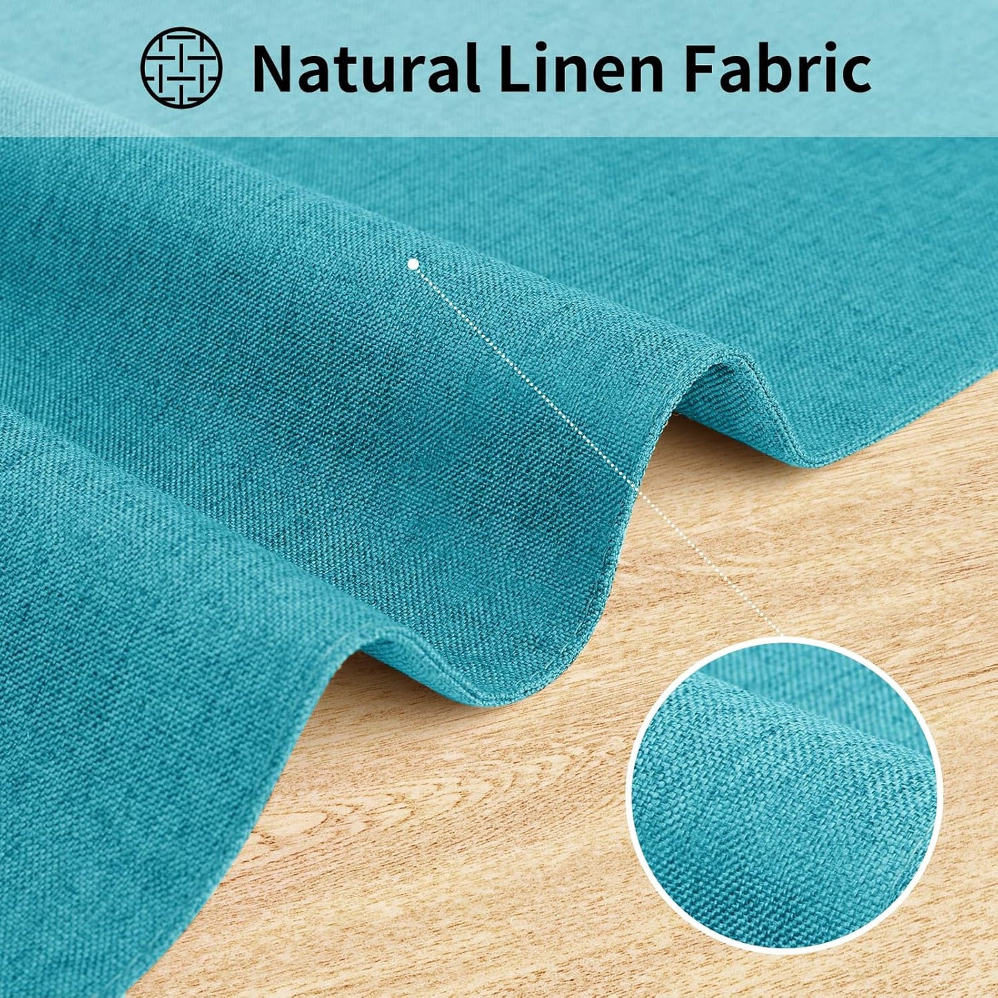 Cloth Placemats, Set of 4 Heat-Resistant Cotton Linen Blend Double Layered Machine Washable Place Mats, Wrinkle Free Thick Fabric Dining Table Mats for Indoors & Outdoors (Teal, 4)