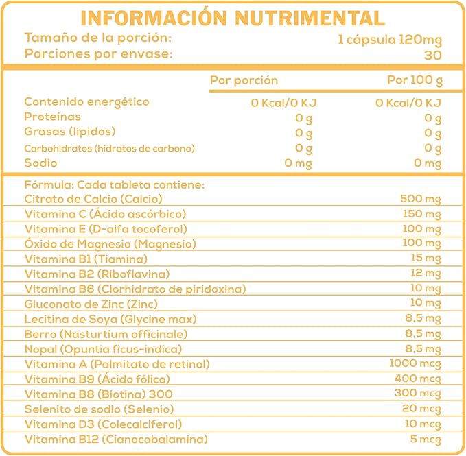 BIENESTALE MULTIVITAMIN (17 Vitamins and Minerals) 30 Capsules