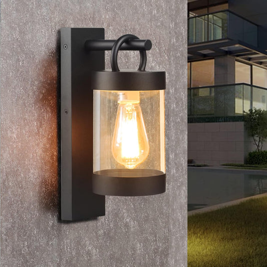 Dusk to Dawn Outdoor Lighting Wall Sconce,Modern Exterior Porch Light Fixture Aluminum with E26 Base 14In for House Patio Garage Front Door,Max 28W