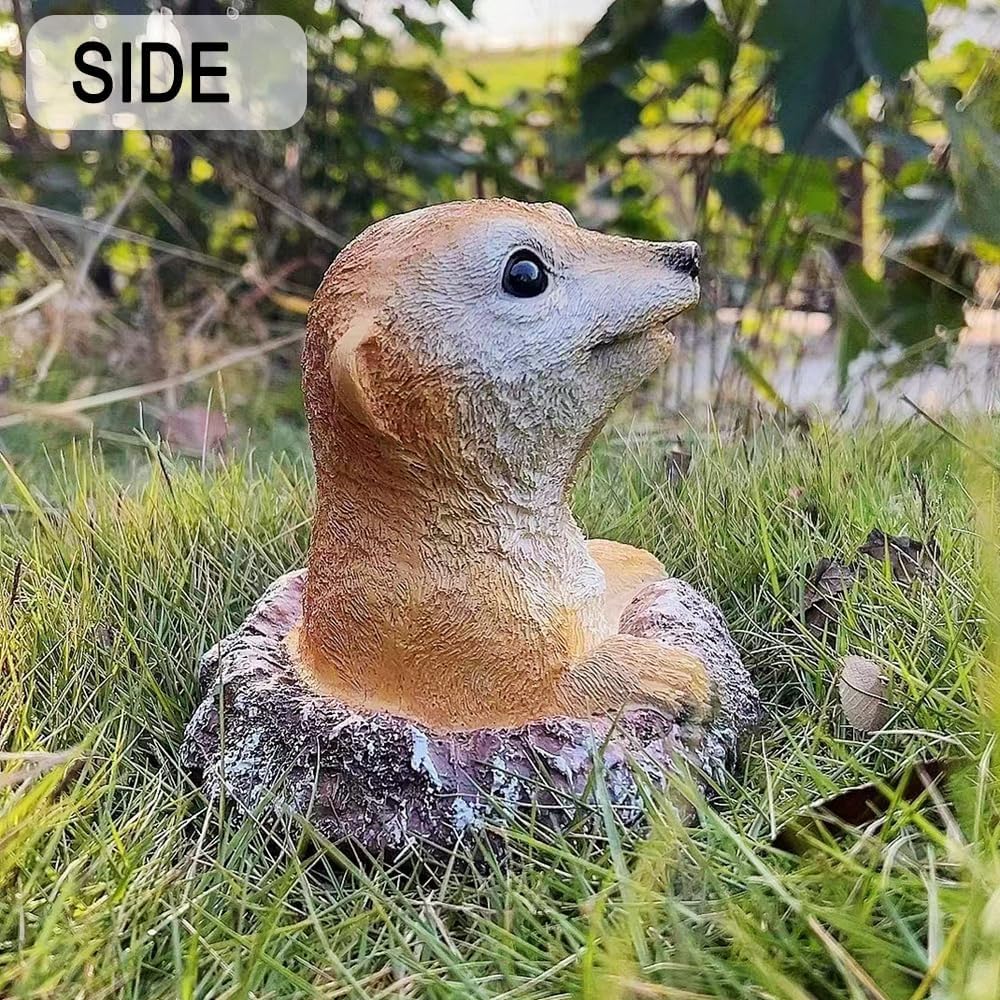 Meerkat Statue - Charming Meerkat Garden Animal Statue: Lifelike Decor Accent for Your Yard or Patio - Add Personality to Your Outdoor Space