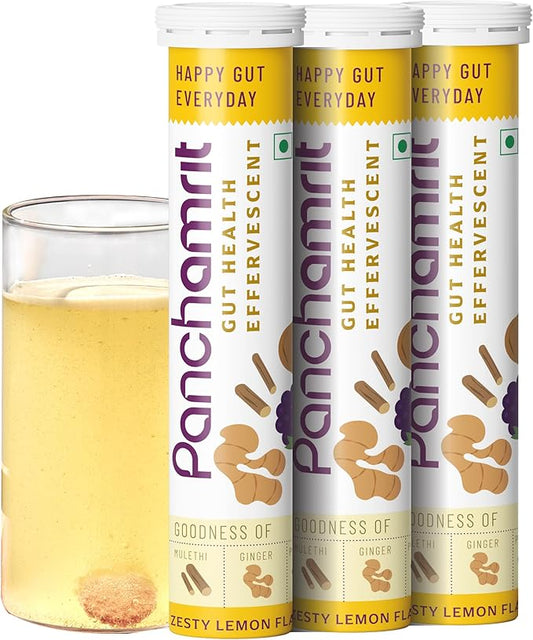 Gut Health Effervescent|Helps Reduces Bloating & 1Billion CFU Probiotics|20 Tablets 3)