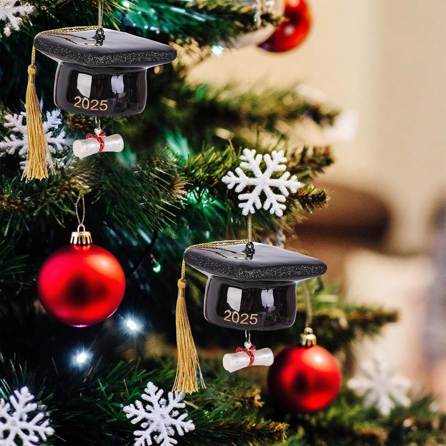 Hanging Christmas Ornaments, 2025 Glass Blown Christmas Tree Ornaments, Christmas Tree Decorations, Funny Gifts & Home Decor, Cap