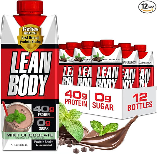 Labrada Lean Body Ready-to-Drink Mint Chocolate 40g Protein, 0 Sugar, 22 Vitamins 12) LABRADA