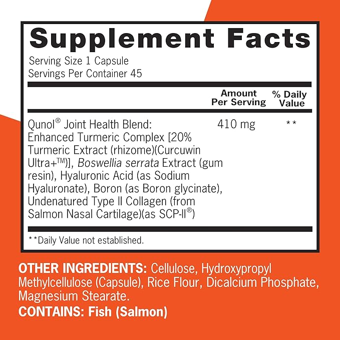 Qunol 5-in-1 Joint Support Supplement, Fast 45 Count