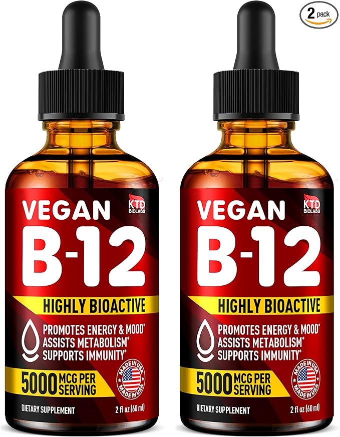 Pack of 2 B12 Sublingual 5000 mcg B12 Vitamins B12 Sublingual B12