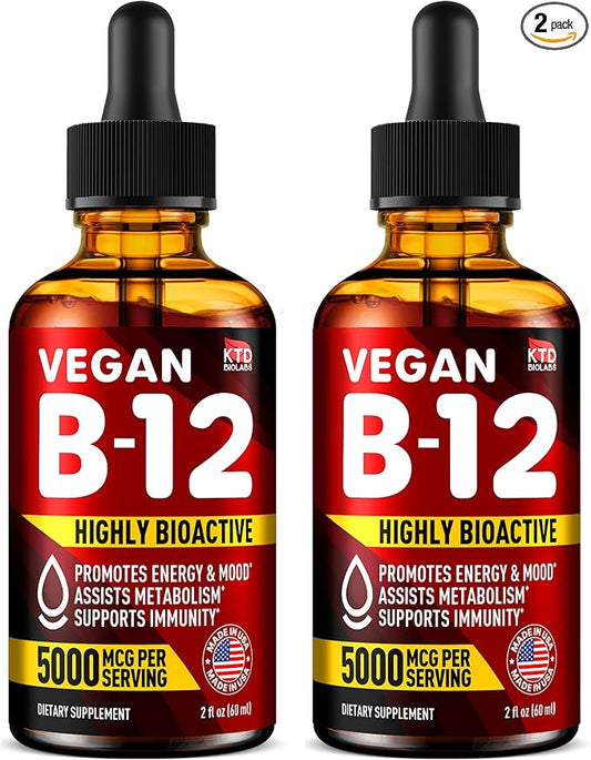 Pack of 2 B12 Sublingual 5000 mcg B12 Vitamins B12 Sublingual B12