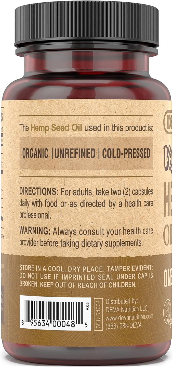 DEVA Vegan Vitamins Hemp Oil 3 6 6 9-90 9-90 Vegan 2)