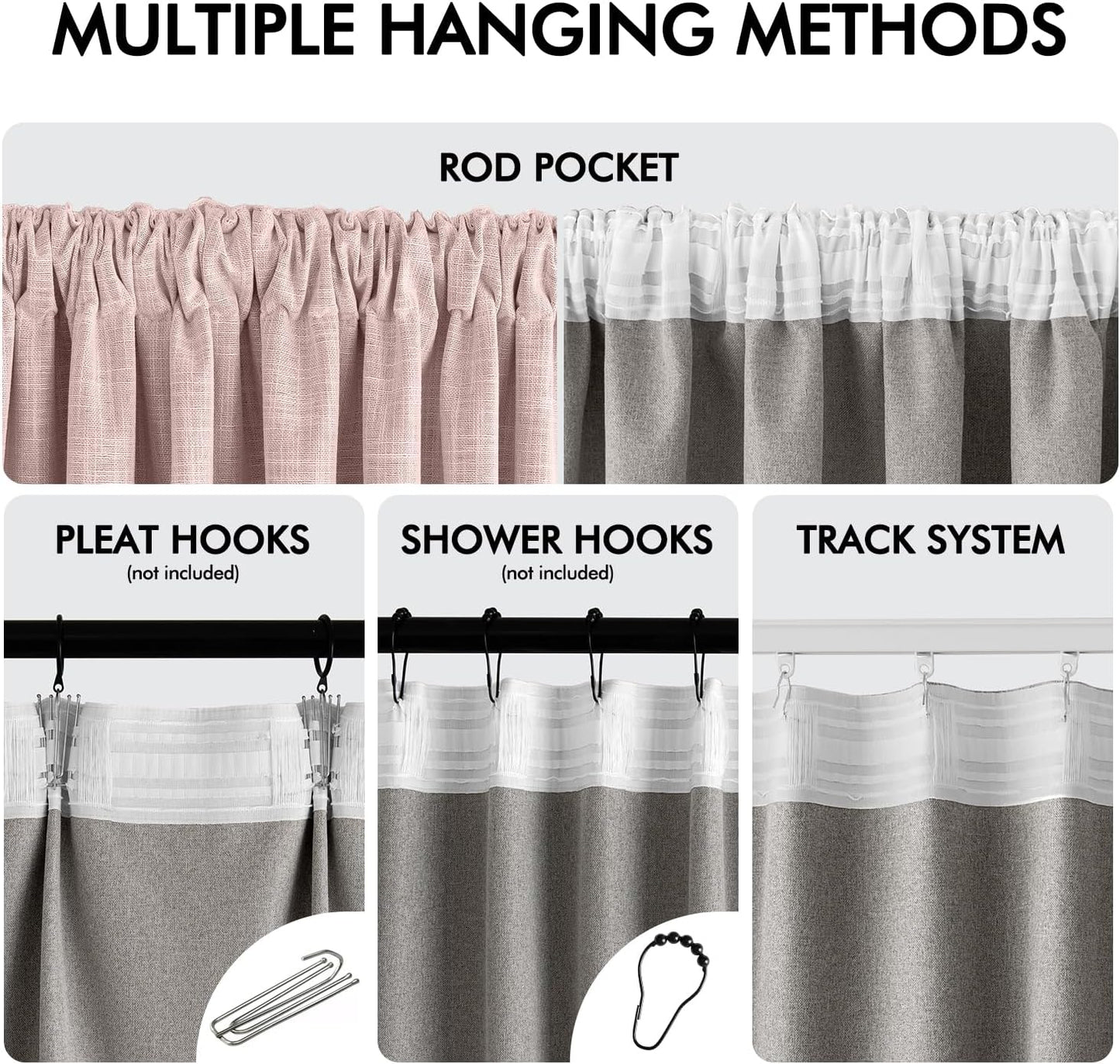 MIULEE Baby Pink 100% Blackout Linen Curtains 84 Inch 2 Panels Set Double Sided No Coating Pleated Back Tab Black Out Long Thermal Insulated Pinch Pleat Bedroom Living Room Darkening Window Drapes