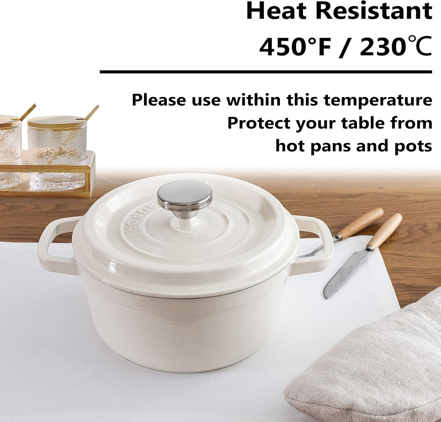 Home Brilliant White Placemats Set of 8 Cloth Placemat Decorations Heat Resistant Washable Place Mats Set of 4 for Wedding Birthday Party, White