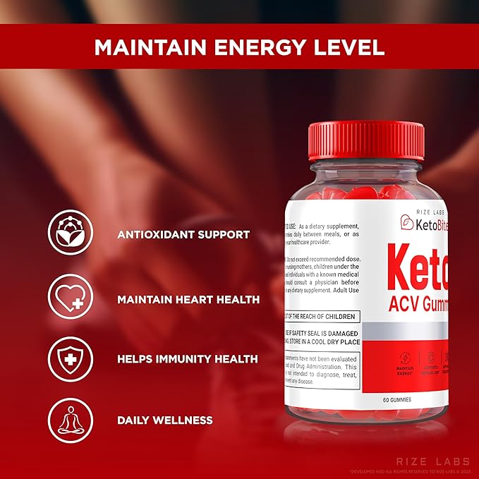 Keto Bites ACV Gummies for Advanced Weight Loss, All Natural Apple Cider Vinegar Supplement (180 Gummies)