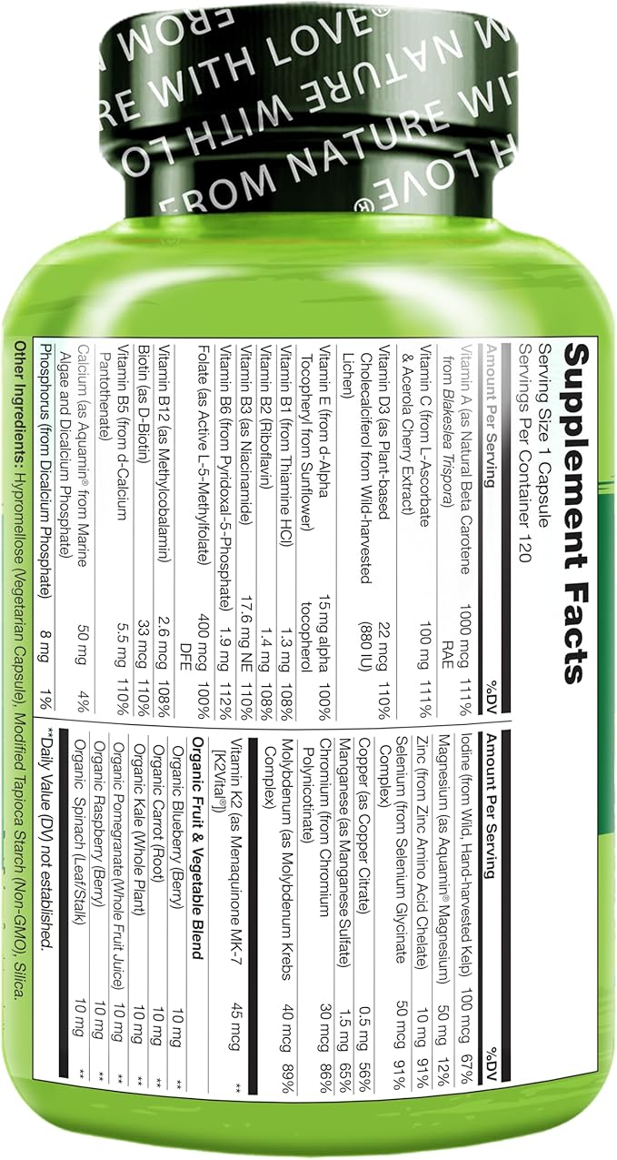 NATURELO Mens Multivitamins 120 Vegetarian