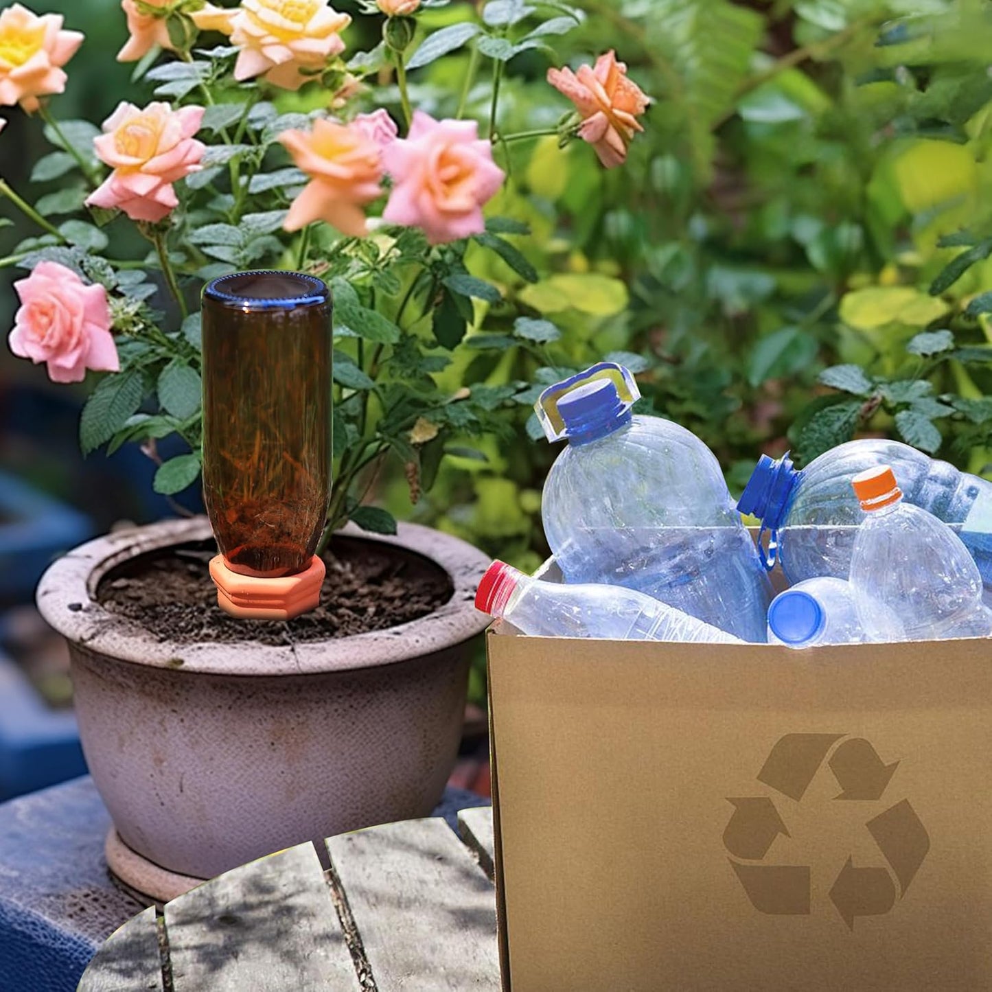 Large Terracotta Plant Watering Spikes, Automatic Plant Waterer Outdoor | Indoor Use, Vacation Clay Watering Devices System, Slow Release Self Watering Planter Insert, 6 Pack