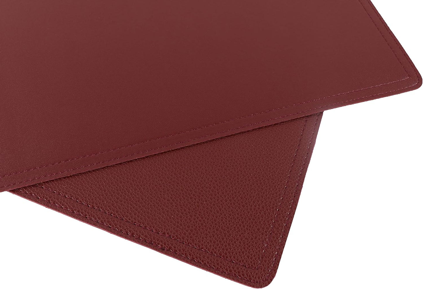 Set of 6 Faux Leather Placemats, PU Table Mats, Waterproof, Stain Resistant, Heat Resistant, Easy to Clean for Kitchen Dining Table,Conference Table