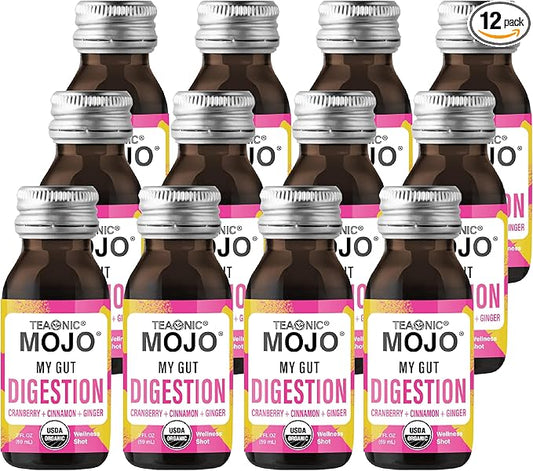 TEAONIC My Gut Mojo: Digest, Detox 12 Bottles, 2 Fl