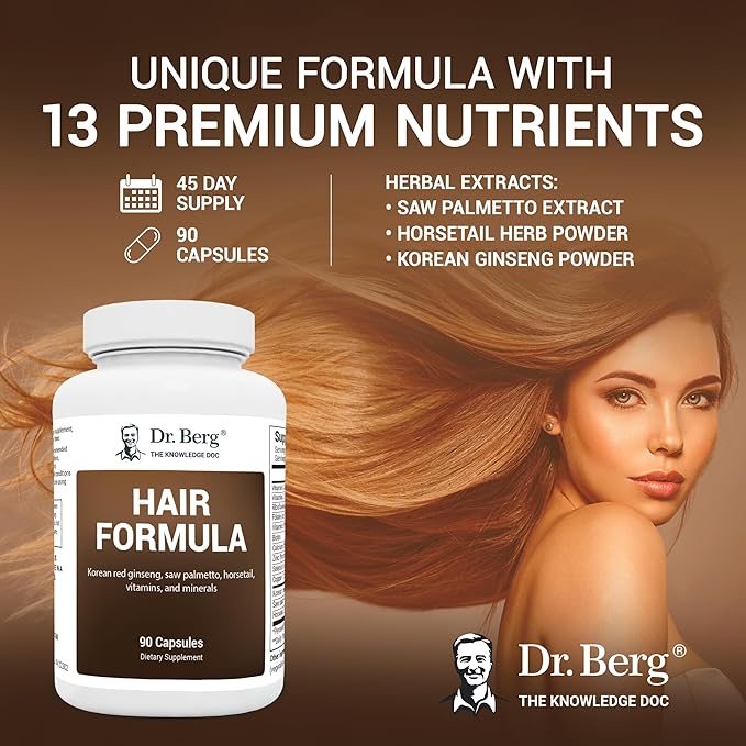 Dr. Berg All-in-One Vitamins for Hair, 90 Veg