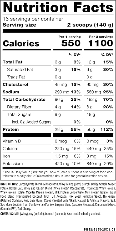 Mutant Mass | Weight Mass Gainer Protein Powder - high Calorie Protein Powder for Mass gain - Triple Chocolate - 5 Pound