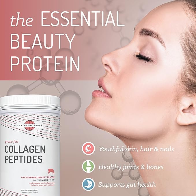 EARTHTONE Grass-Fed Collagen Peptides Powder 28
