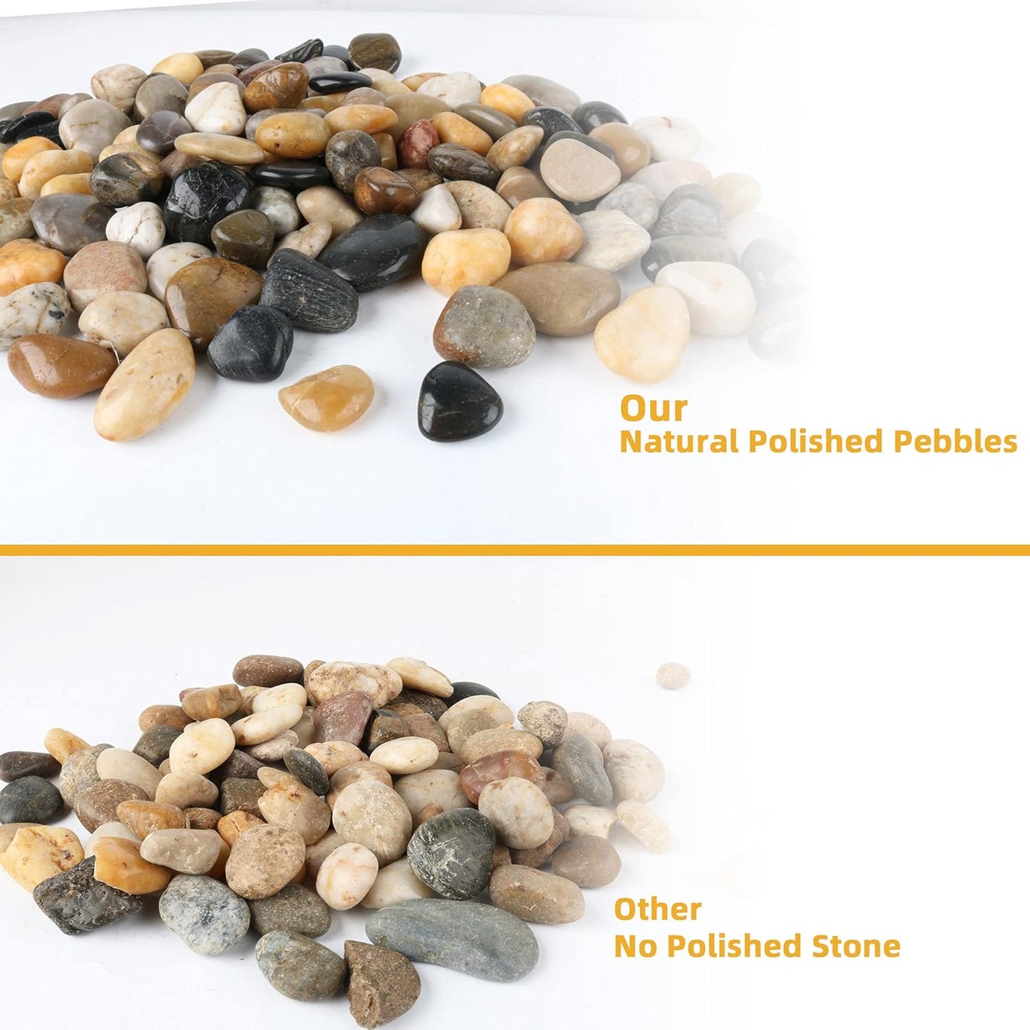Pebbles for Plants 1.8 lb Natural Garden Decorative Stone Outdoor Polish River Rocks 1-1.5 Inches…