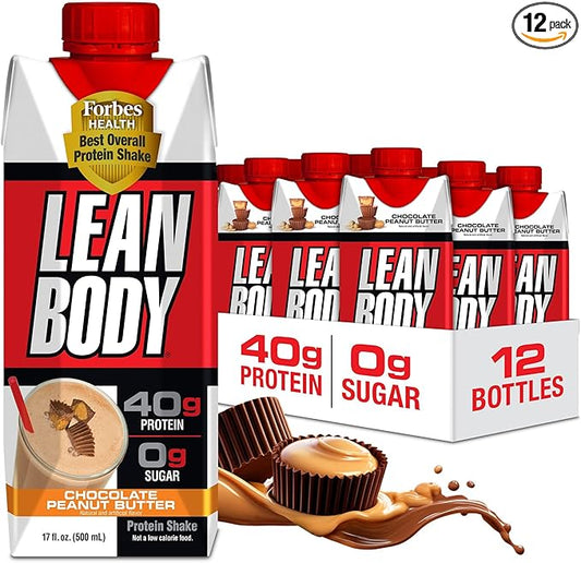 Lean Body Ready-to-Drink Protein Shake, 40g 0 Sugar, 22 Vitamins 12) LABRADA