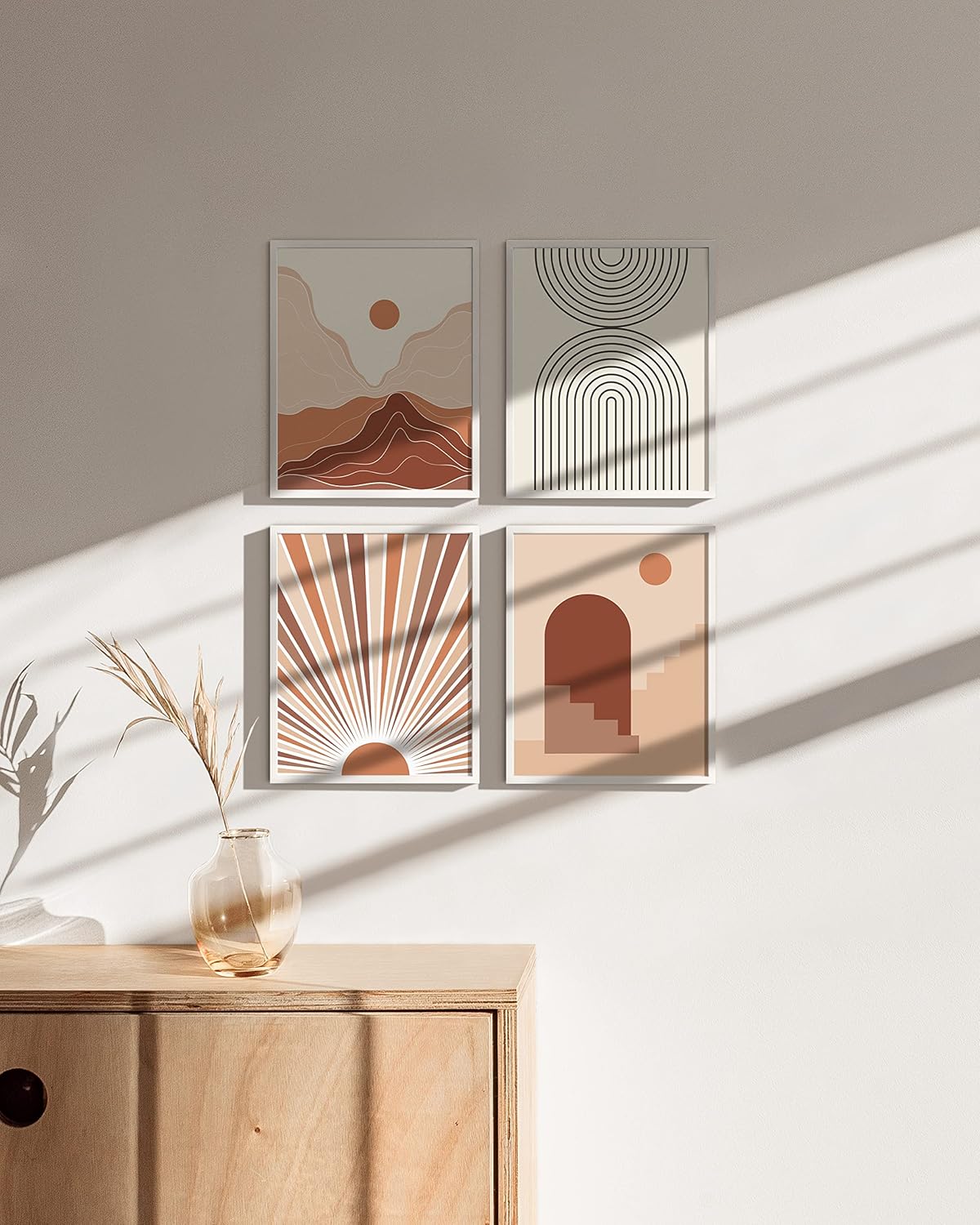 HAUS AND HUES Picture Frame Set of 4, White Picture Frames White Frames Picture Frames for Wall (White Aluminum Frames), 8x10 in