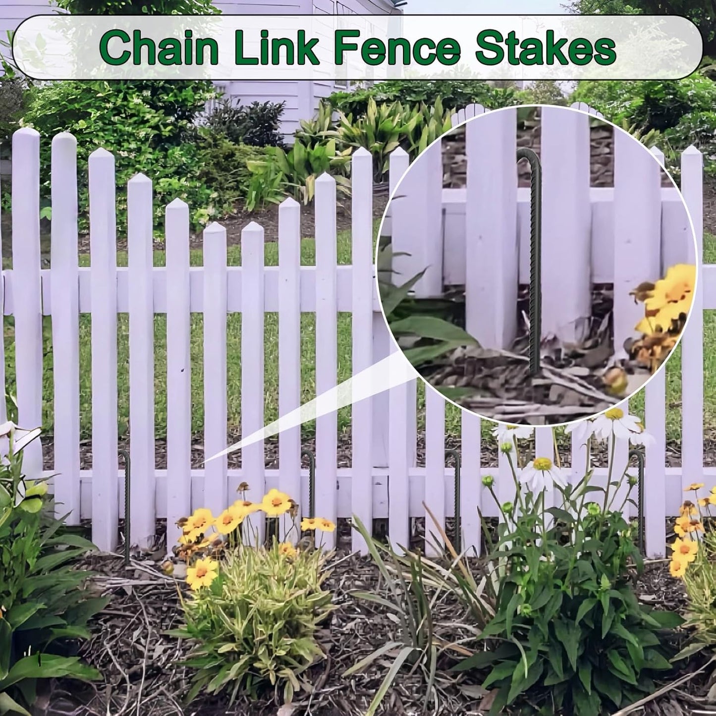 18 Inch Steel J Hook Rebar Ground Stakes 16 Pack 1/2 Inch Diameter Fence Stakes for Wire Fencing with Chisel Point End Metal Tent Stakes Heavy Duty for Outdoor Camping, Black