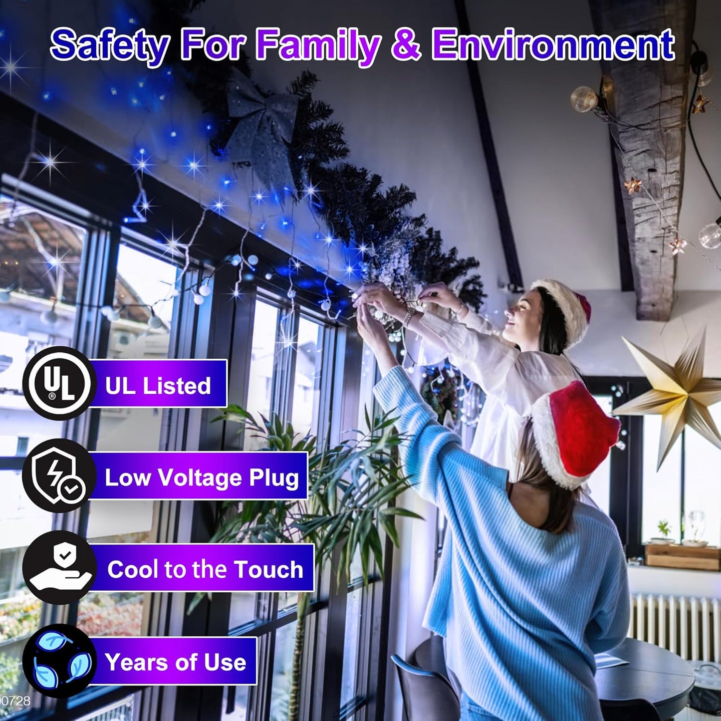 612 LED 60FT Christmas Lights with 136 Drops, 12 Modes Dimmable Blue Outdoor Hanging Lights with Timer Memory, Waterproof Curtain Lights for Home Bedroom Yard Indoor Tree Window Roof Fence Wedding