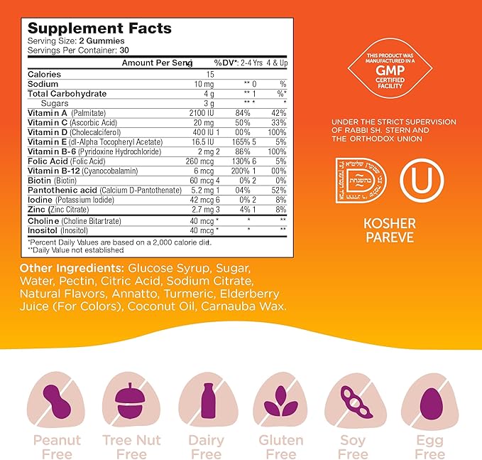 Zahler - Chapter One Kids Multivitamin 13 Vitamins (60 Flavored D3, Zinc