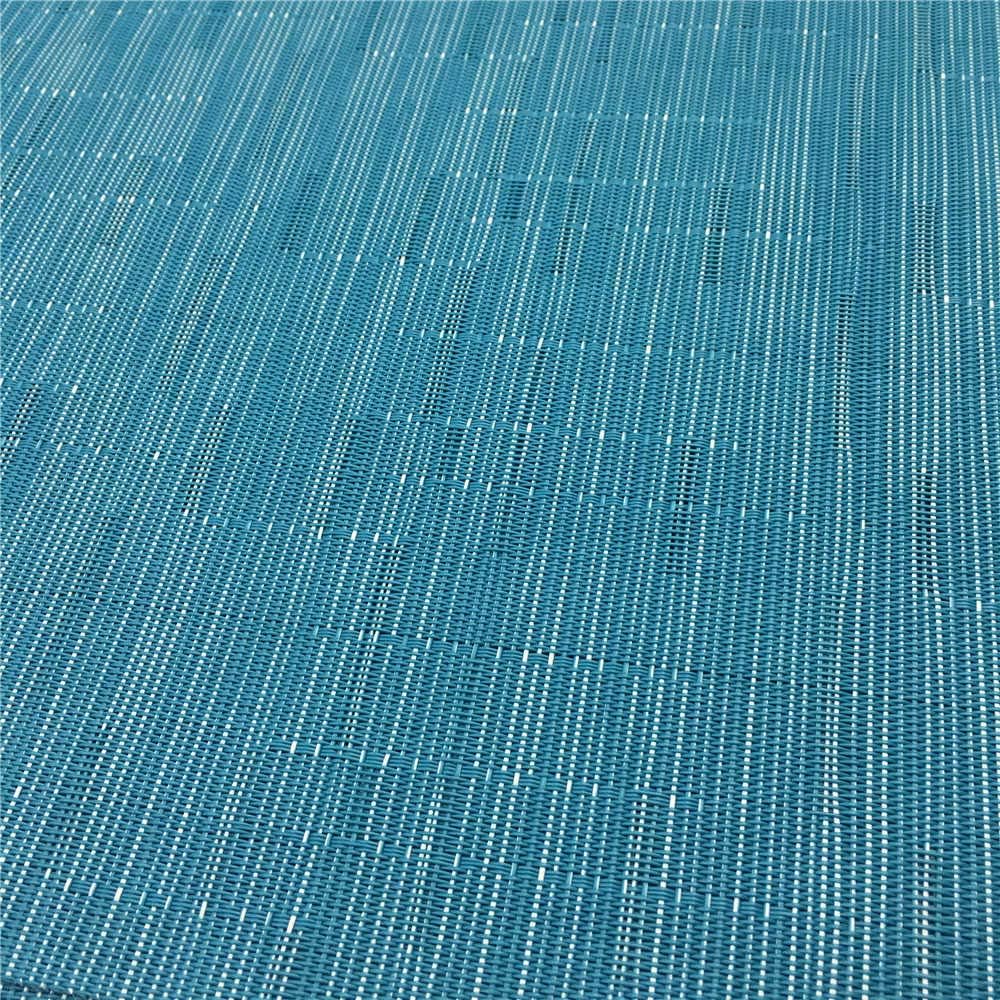 WAZAIGUR Placemats Set of 8 for Dining Table Heat-Resistant Washable Place Mats Woven Vinyl Kitchen Table Mats Easy to Clean,Blue