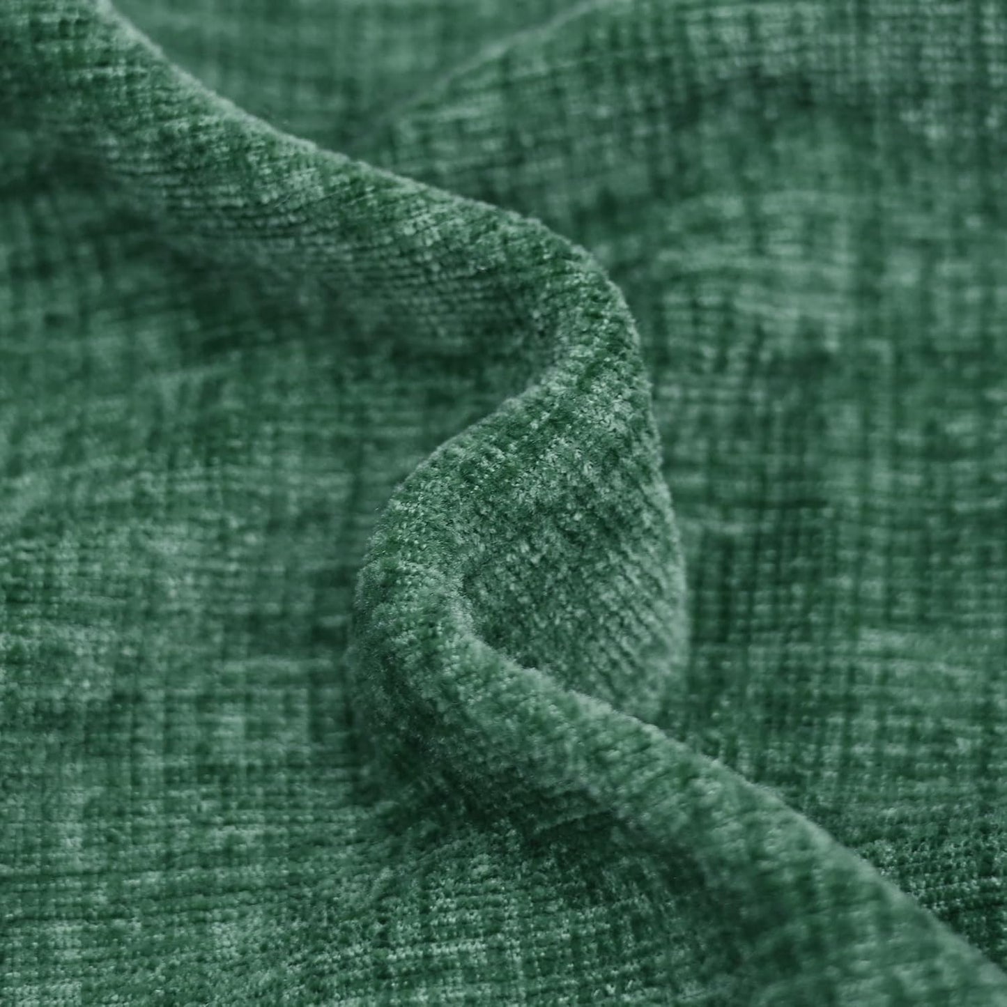 CaliTime Throw Pillow Covers Decorative 18 X 18 Inches Pack of 2 Cozy Chenille Cushion Cases for Couch Sofa Bed Living Room Home Dark Green