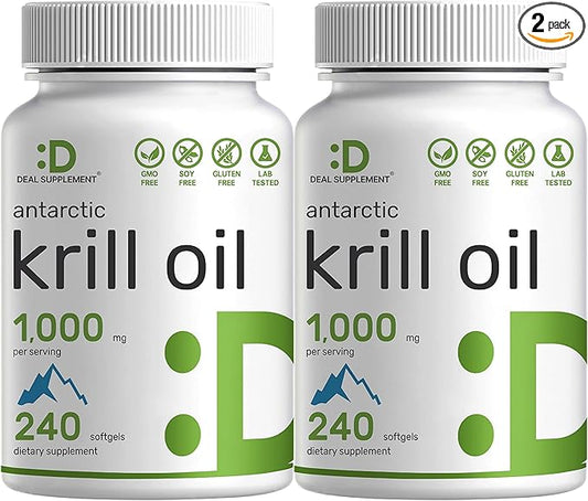 Eagle Shine Vitamins 2 Pack Antarctic 1,000mg Per 480 Softgels Omega-3s, EPA,