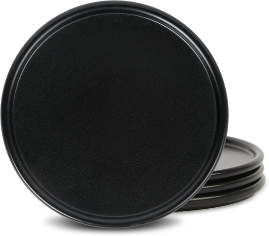 Stone Lain Eden 4-Piece Dinner Plate Set Stoneware, Black