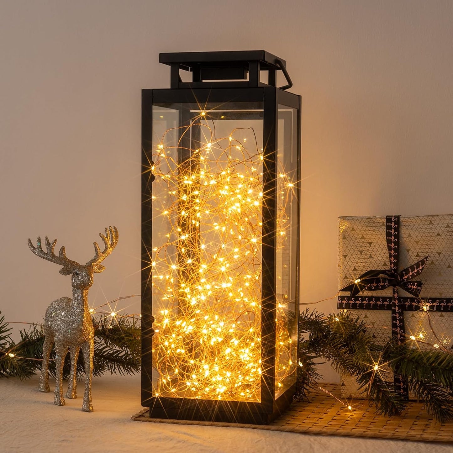 Solar String Lights for Outside,200FT 600 LEDs Solar Fairy Lights,Waterproof 8 Modes Button Outdoor String Light for Patio Garden Backyard Tree Wedding Christmas,Copper Wire,Warm White