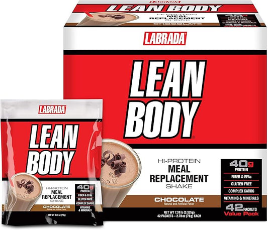 Lean Body MRP All-In-One Chocolate Meal 40g Protein, 8g Healthy 22 Vitamins (42 Packets)