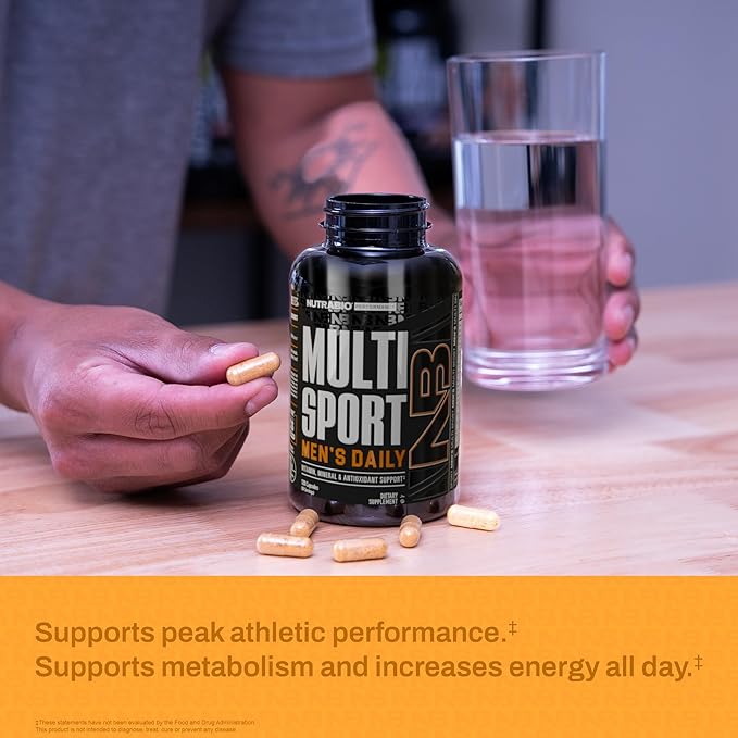 NutraBio Multisport for Men 33 Vitamins, (120 Vegetable