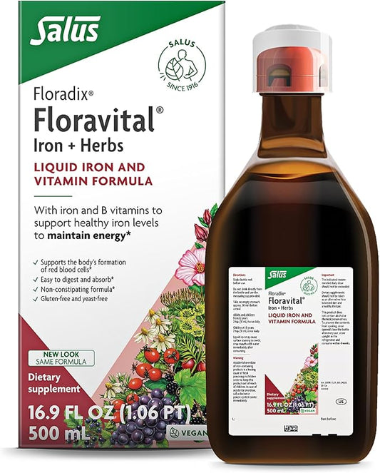 Floradix Floravital Liquid Iron & Vitamins Formula 17 oz