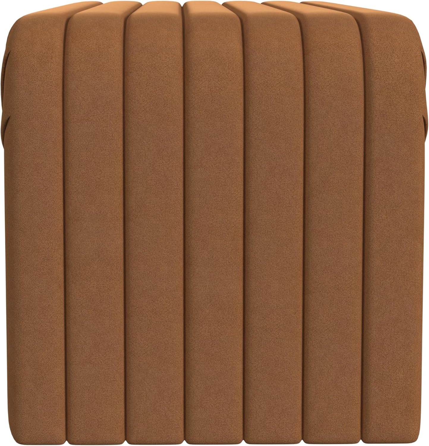 Modern Arch Channel Bedroom Bench Ottoman, 48" Entryway Bench and Shoe Rack, Soft Cushion Bench for Bedroom End of Bed, Ottoman Bench for Living Room, Bedroom, Entryway (Beach Rust Velvet)