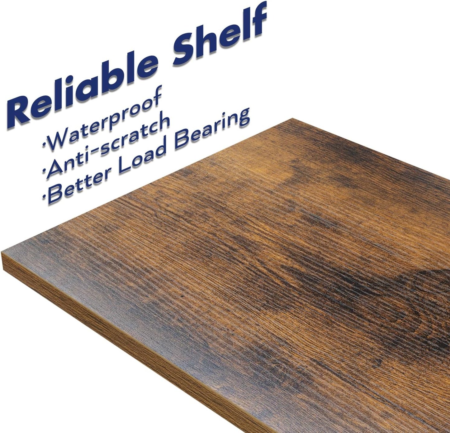 NUMENN Narrow Bookshelf, 3 Tier Bookshelves, Home Office Bookcase Shelf Storage Organizer, Free Standing Storage Shelving Unit for Bedroom, Living Room and Home Office, Vintage