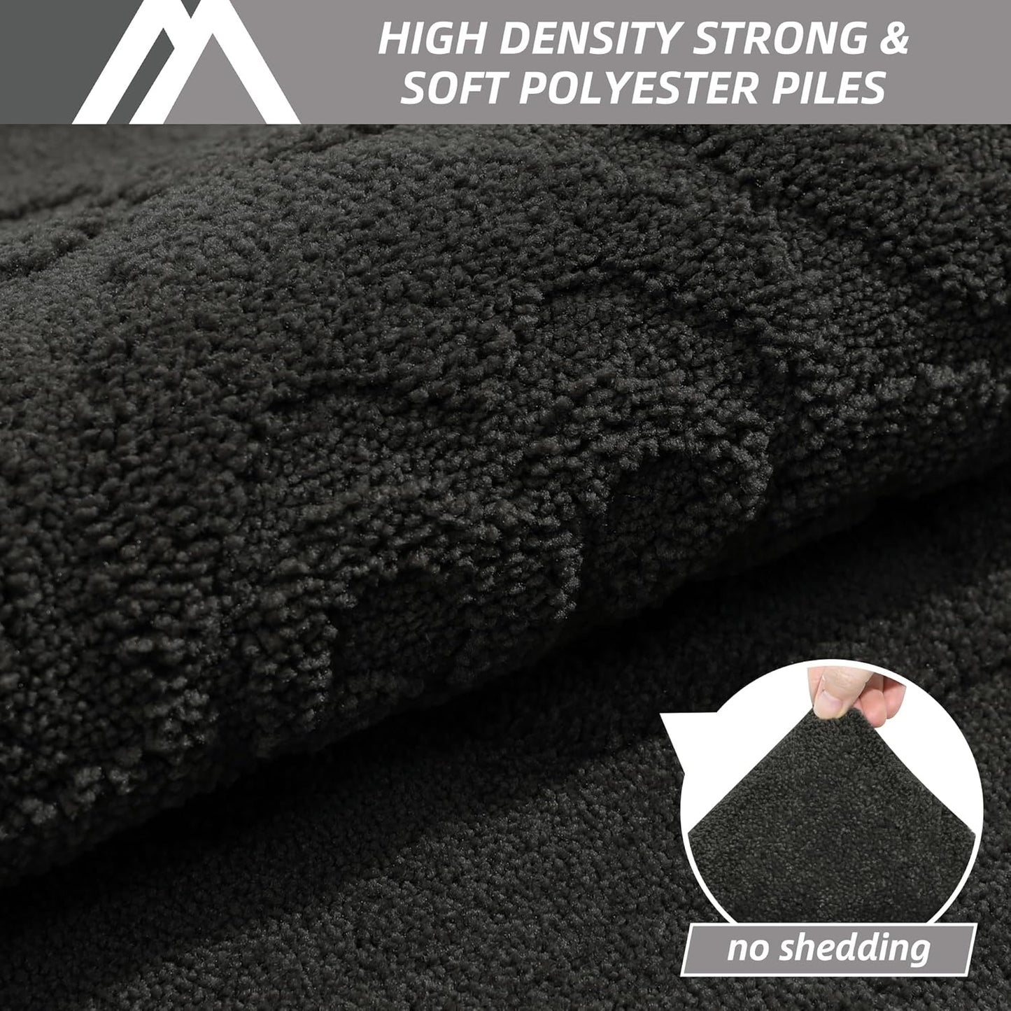 COSY HOMEER-Door-Mat-Non-Slip-Entryway-Rug 20”x32” Absorbent Welcome Mats Washable Dirt Trapper Door Mat Entrance Floor Mats for Front Back Doormats and Wet Shoes,Black