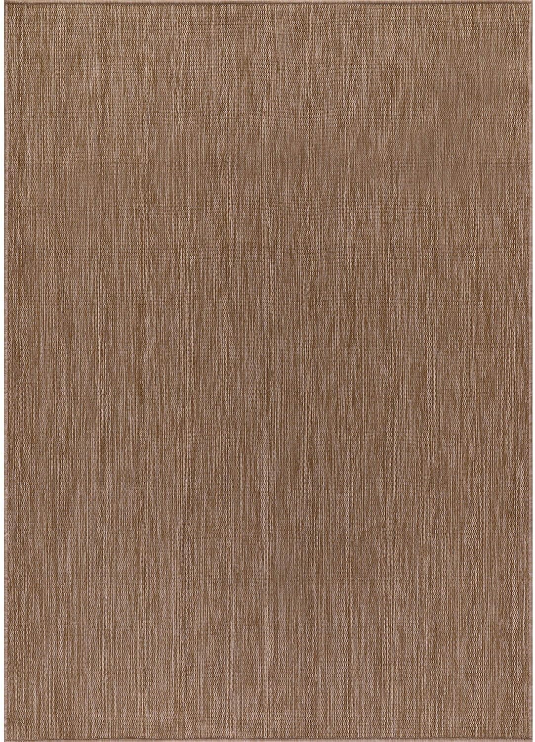 CAMILSON Outdoor Rug 6x9 Modern Area Rugs for Indoor and Outdoor Patios and Porches - Waterproof, Washable, Non-Shedding, Easy-to-Clean Outside Carpet (6 x 9, Solid - Jute)