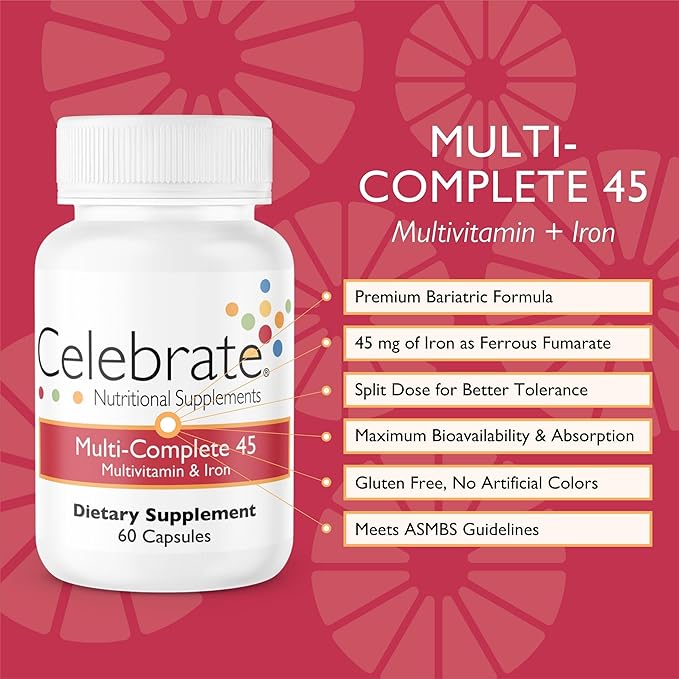 Celebrate Vitamins Multi-Complete, 45mg Iron – (60 Capsules)