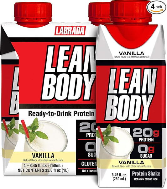 Lean Body Ready-to-Drink Vanilla Protein Shake, 20g Protein, 0 Sugar, 22 Vitamins 4)